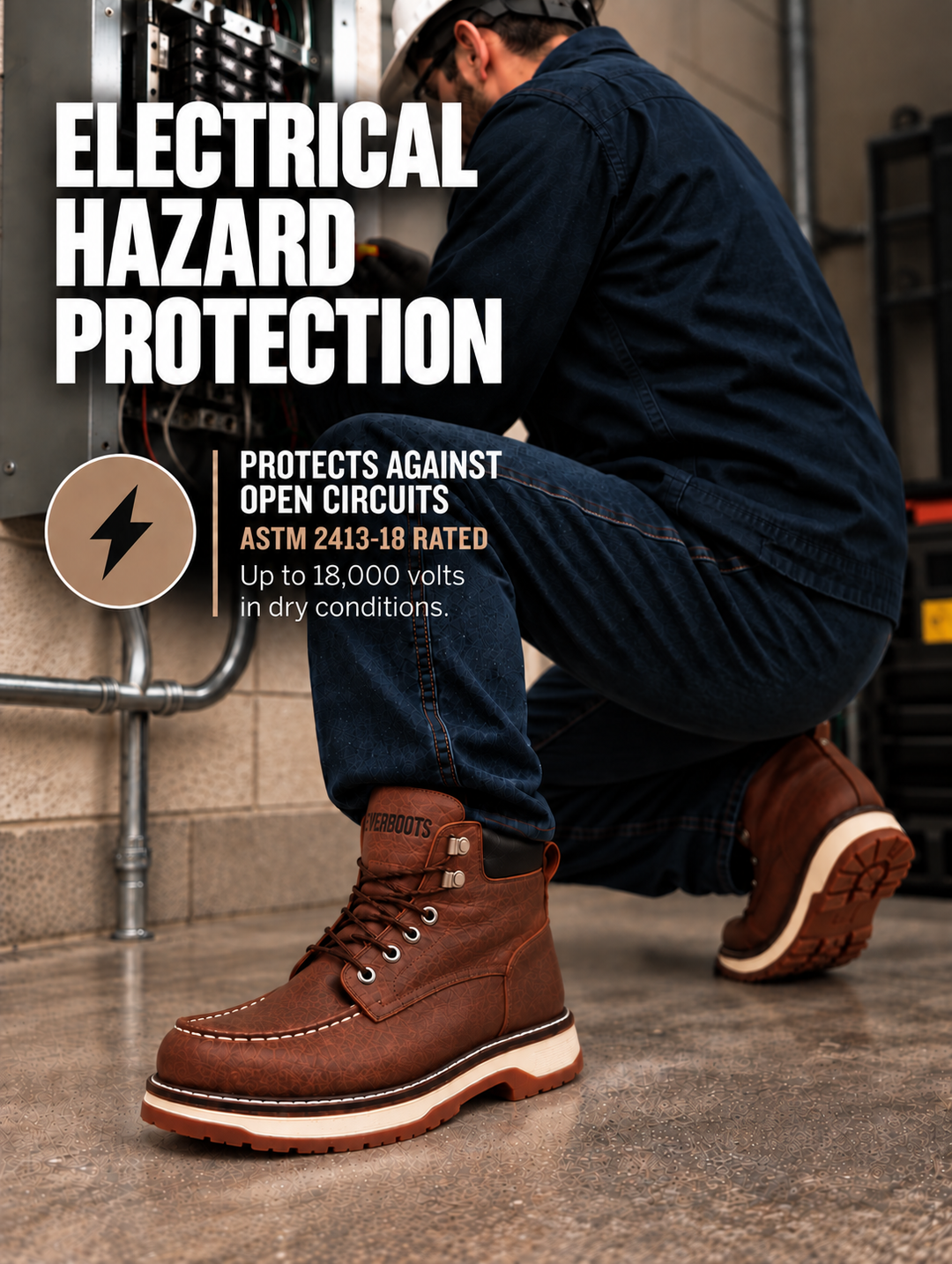 Timber boot — Timber Electrical Hazard