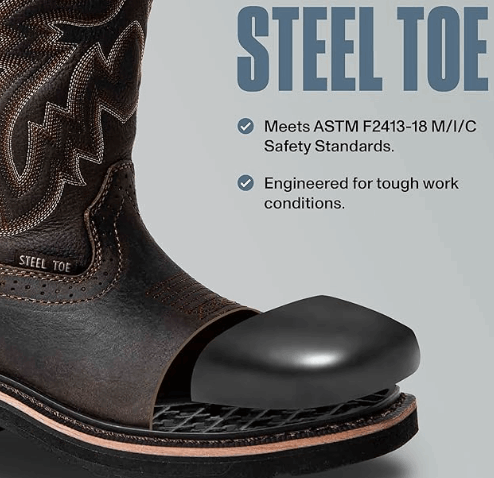 Cowboy Steel Toe Square Toe