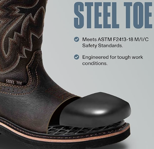 Cowboy Steel Toe Square Toe